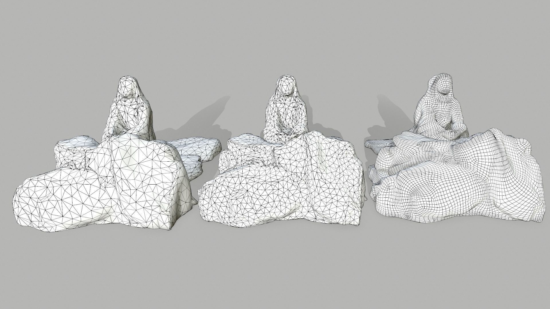 Jesus rock Low-poly 3D model_12