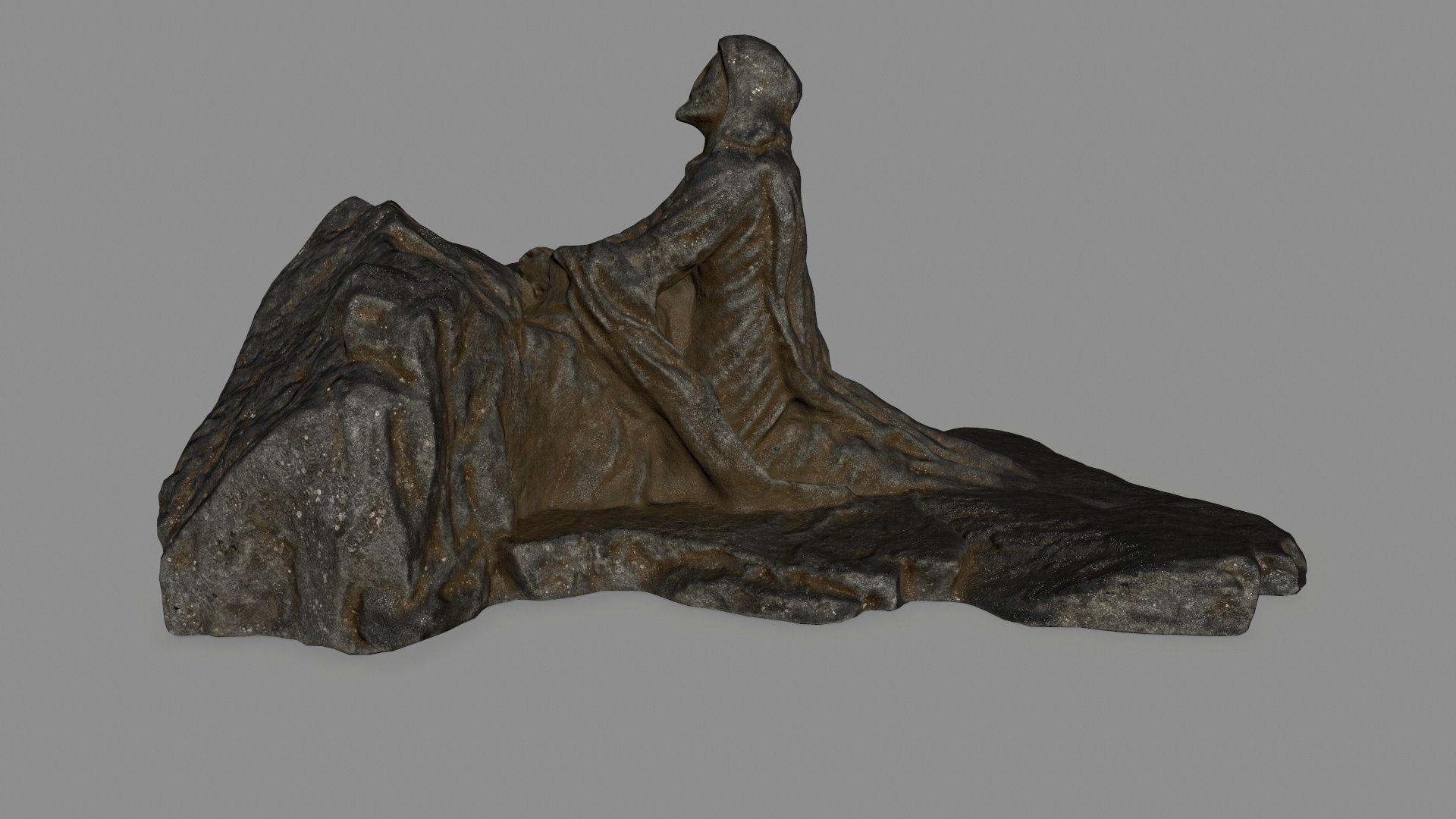 Jesus rock Low-poly 3D model_5