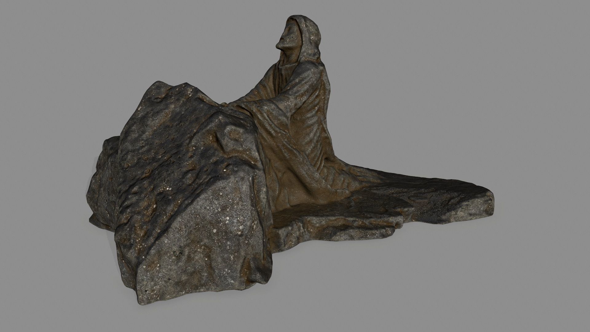 Jesus rock Low-poly 3D model_6