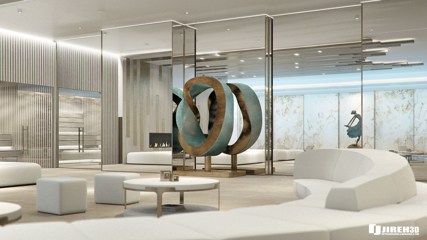 VRay - C4D Scene files - LUXURY RESIDENTIAL POOL  3D model_4