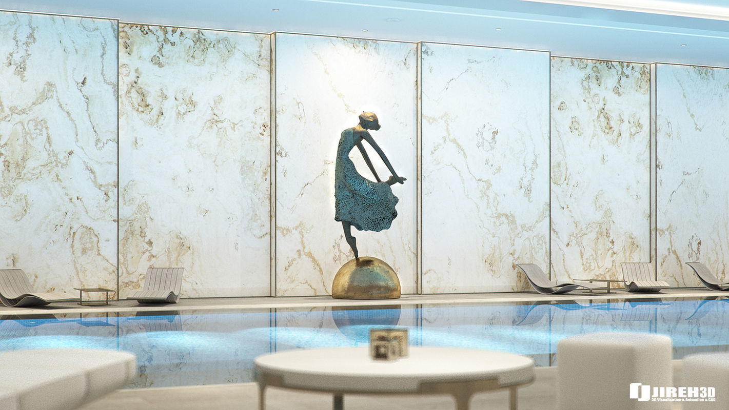 VRay - C4D Scene files - LUXURY RESIDENTIAL POOL  3D model_5