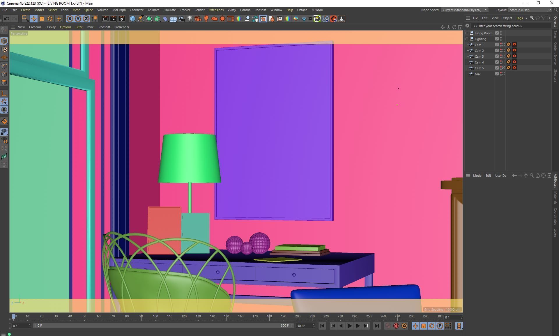VRay - C4D Scene files - Living Room Interior 3D model_12