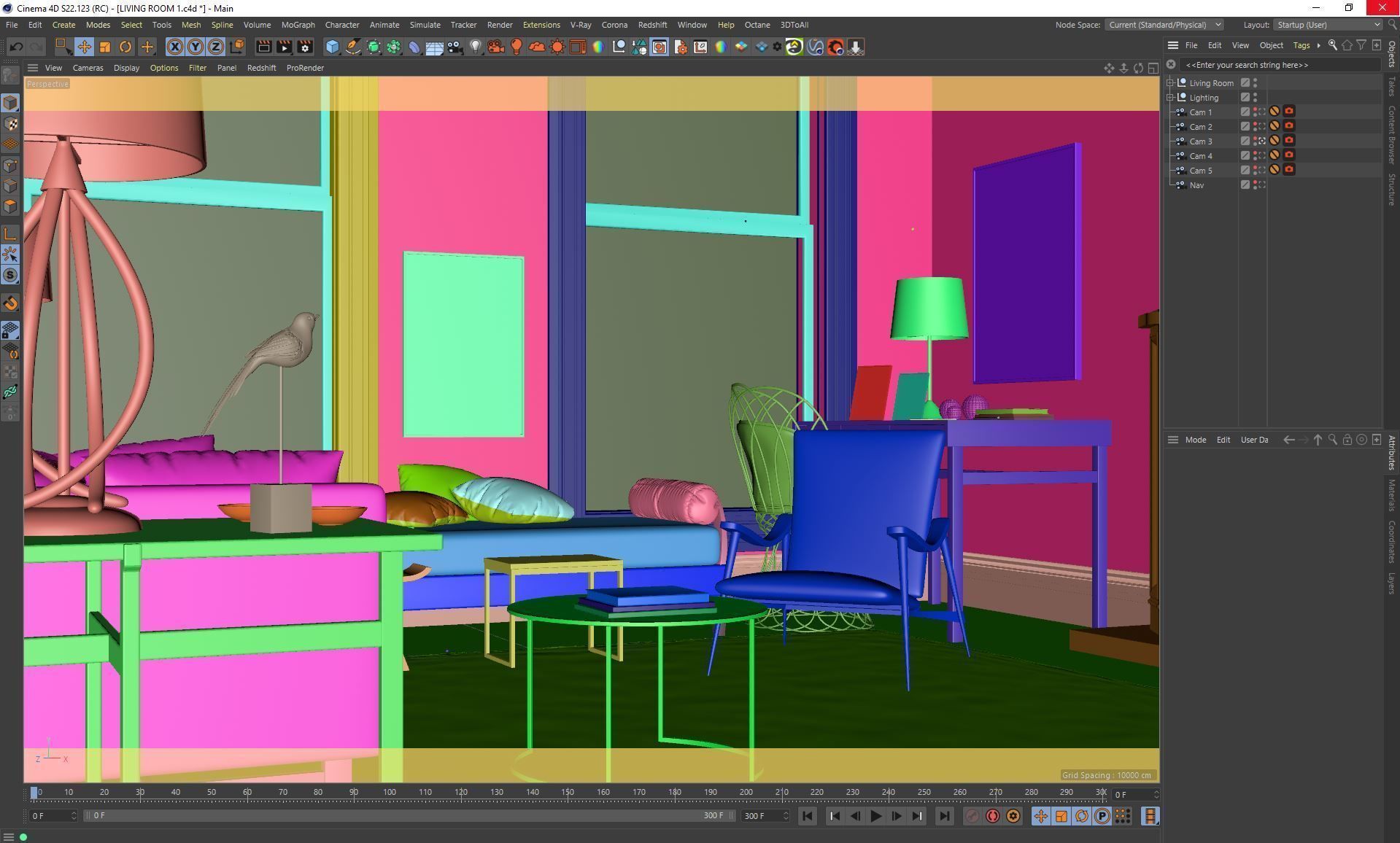 VRay - C4D Scene files - Living Room Interior 3D model_14