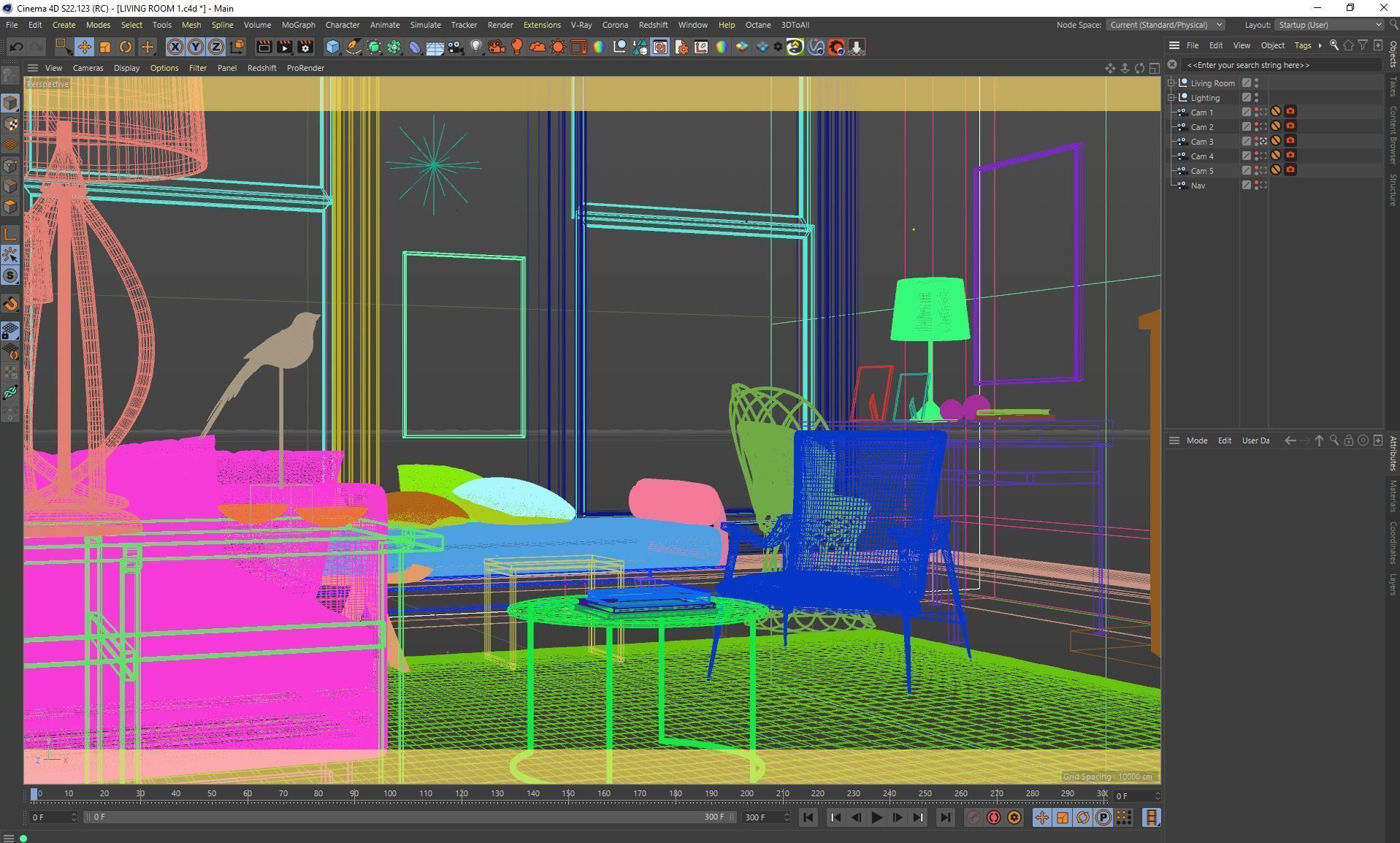 VRay - C4D Scene files - Living Room Interior 3D model_19