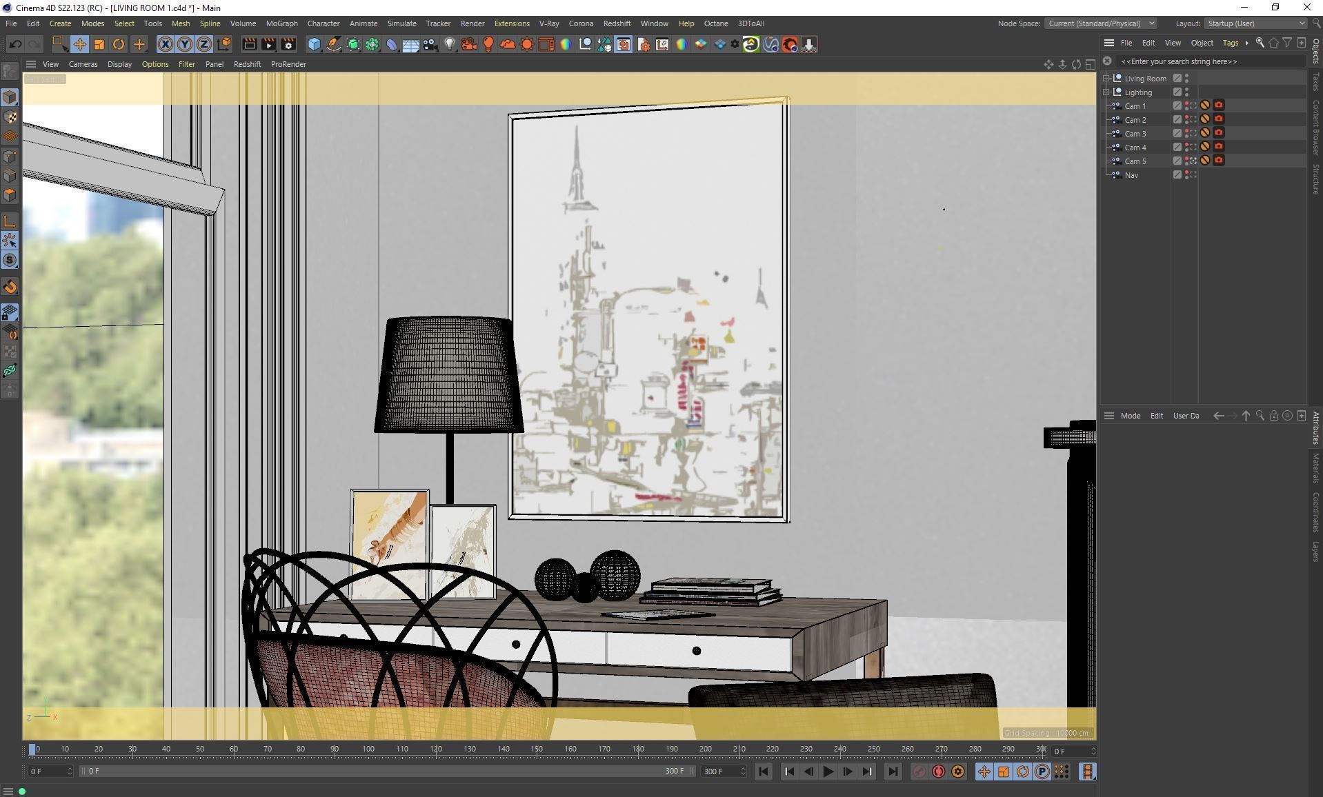 VRay - C4D Scene files - Living Room Interior 3D model_10