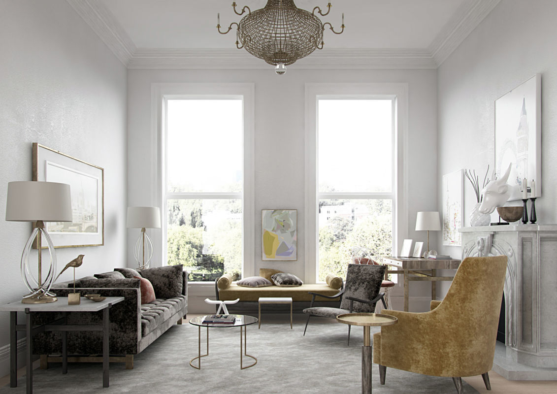 VRay - C4D Scene files - Living Room Interior 3D model_1