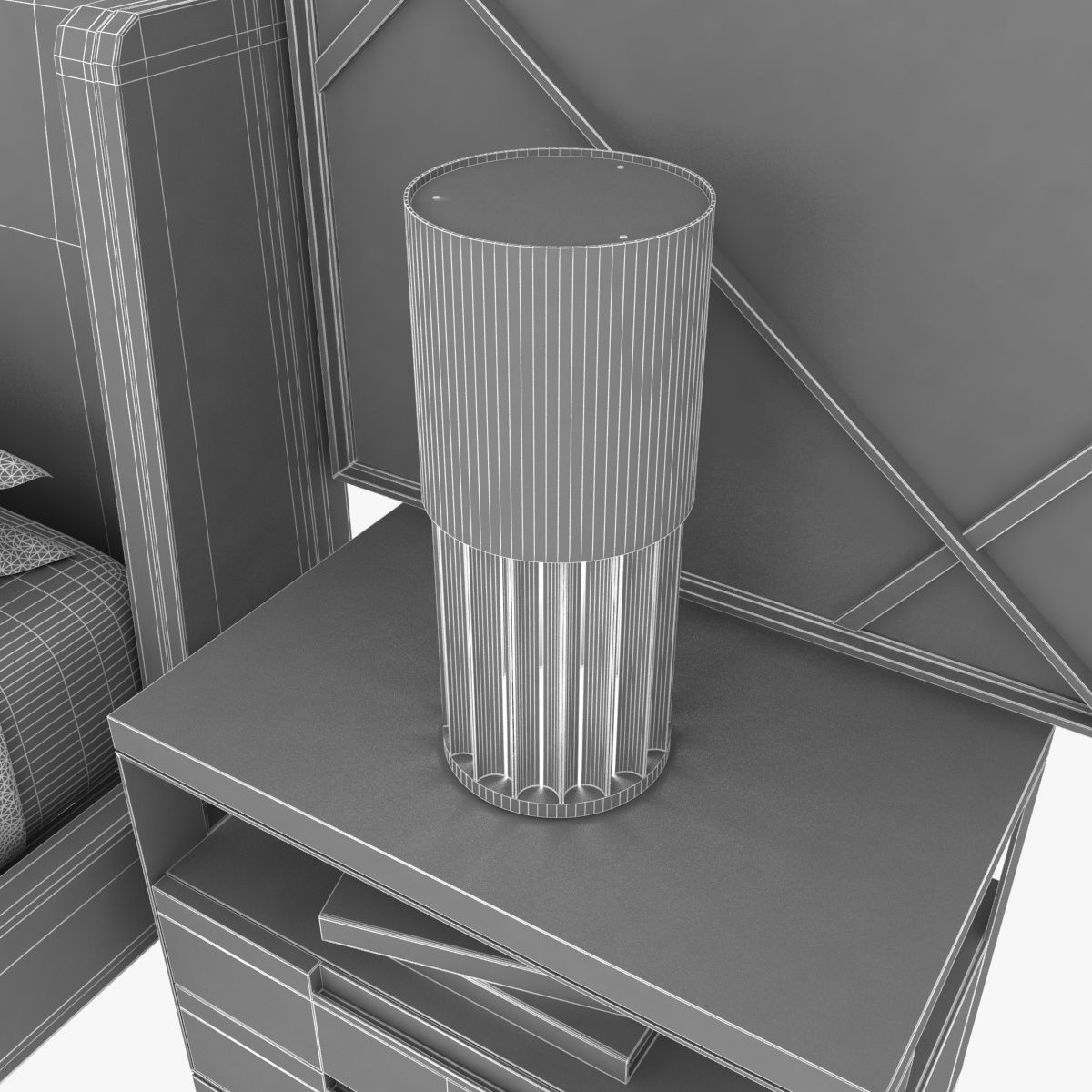 Holly Hunt bedroom furniture set 3D model_14