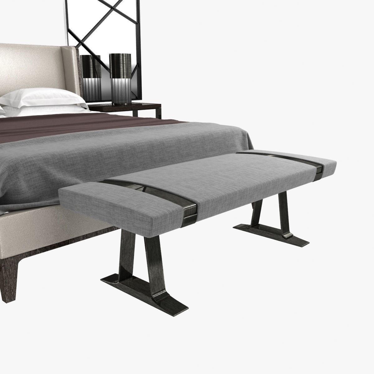 Holly Hunt bedroom furniture set 3D model_2