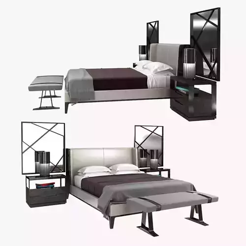 Holly Hunt bedroom furniture set 3D model