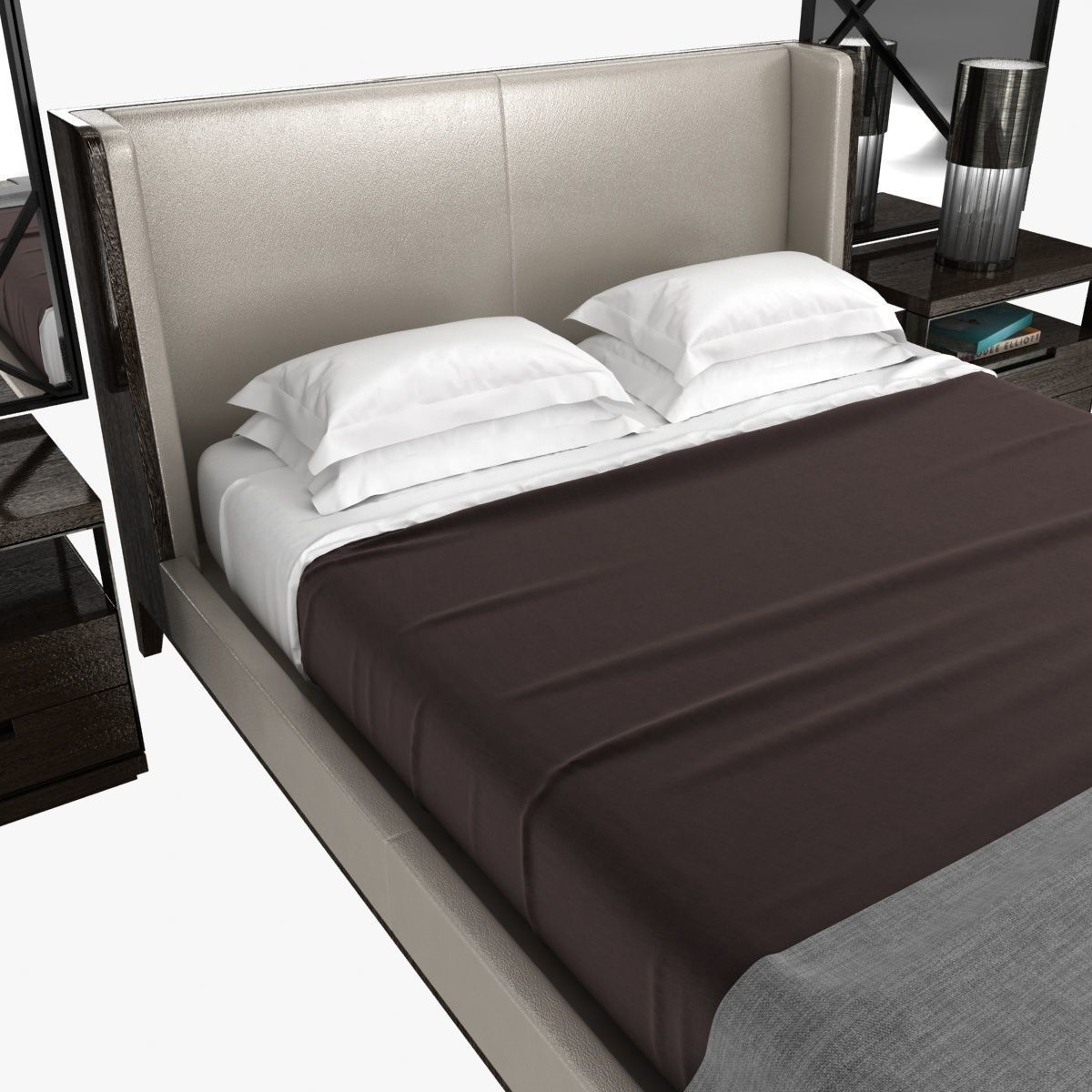 Holly Hunt bedroom furniture set 3D model_6