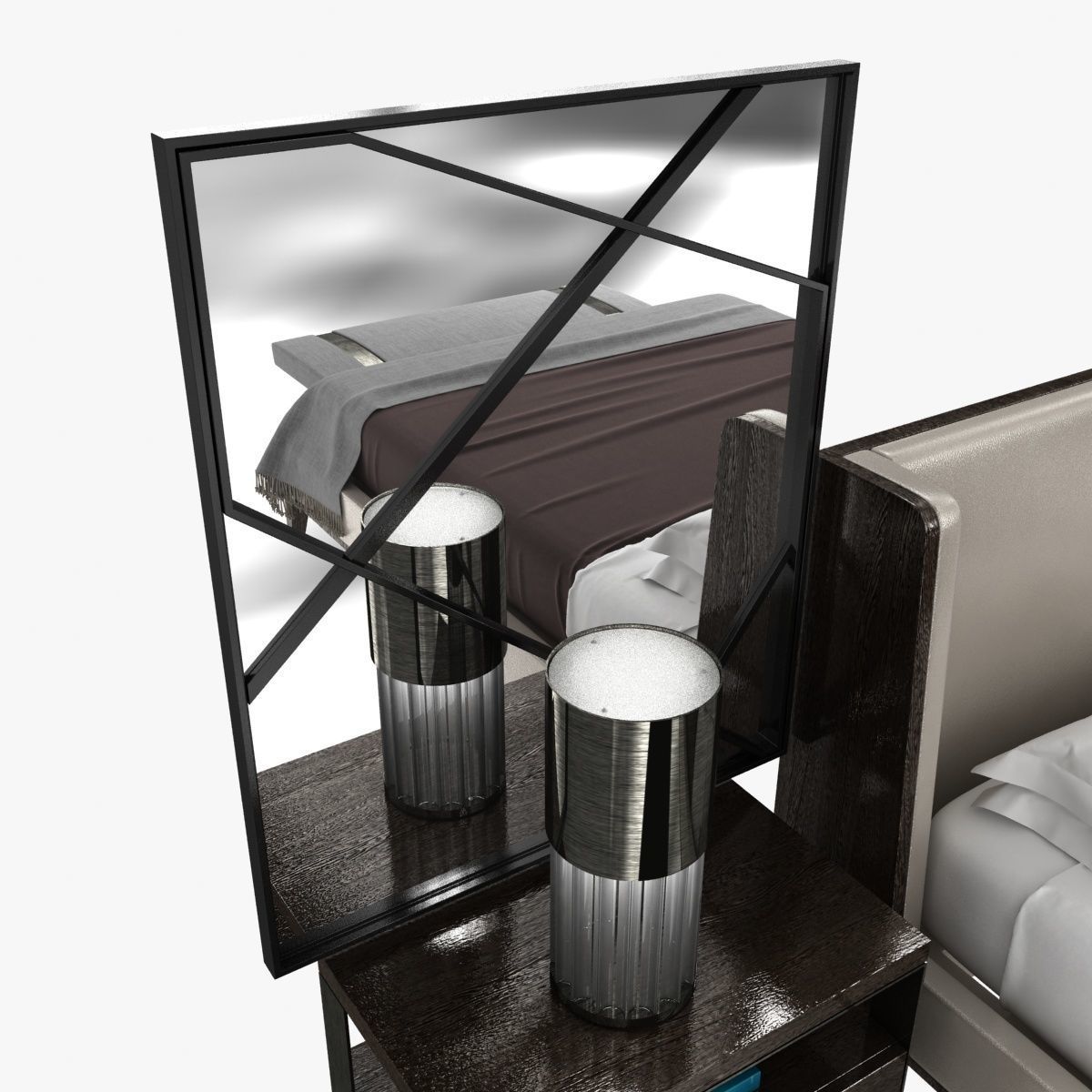 Holly Hunt bedroom furniture set 3D model_4