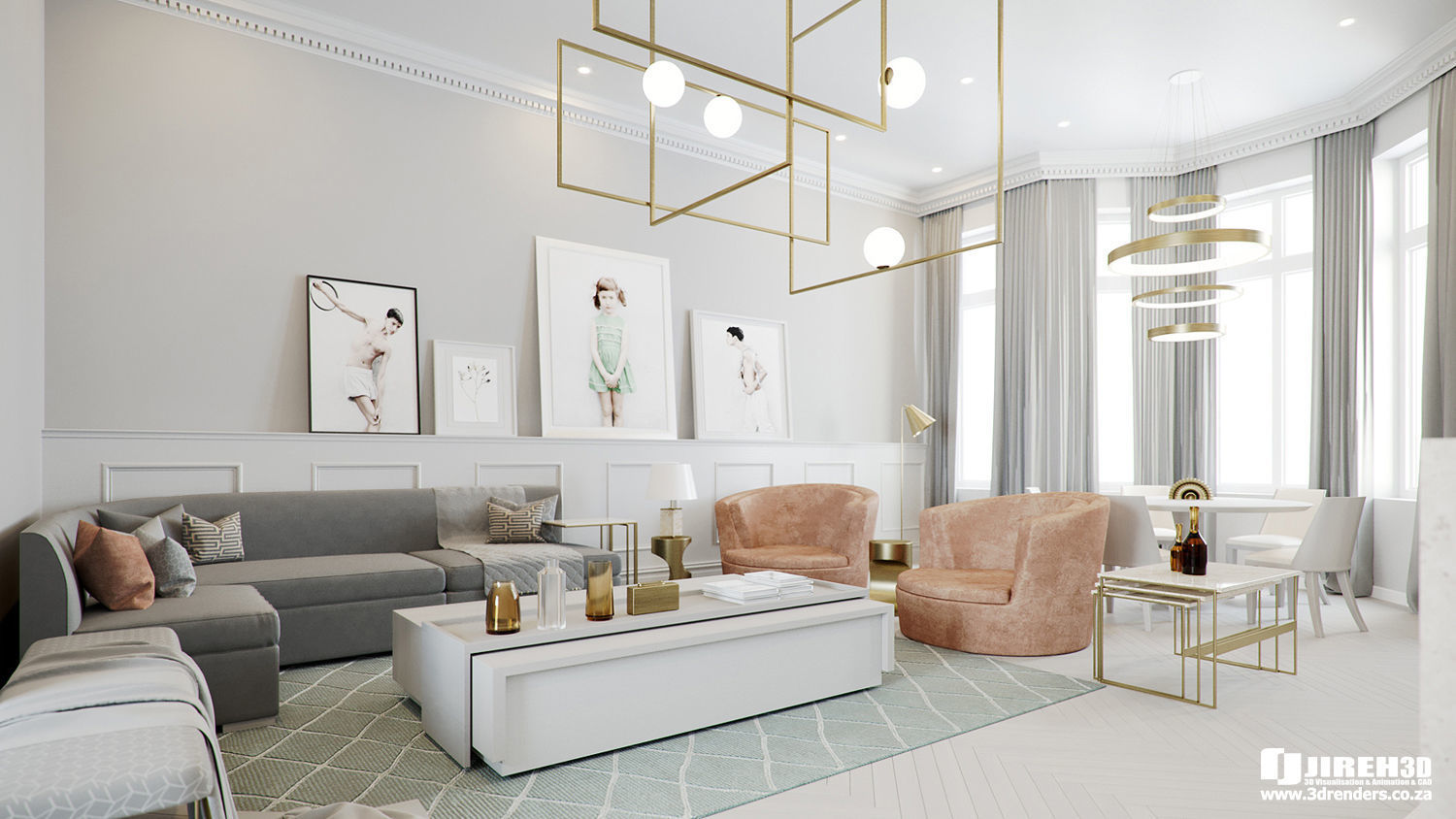 Corona - C4D Scene files - Drawing Room Interior Scene 3D model_2