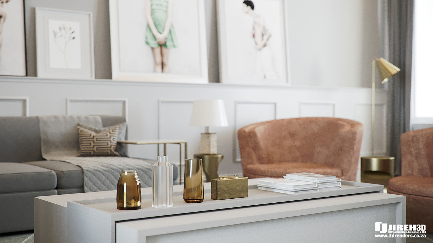 Corona - C4D Scene files - Drawing Room Interior Scene 3D model_1