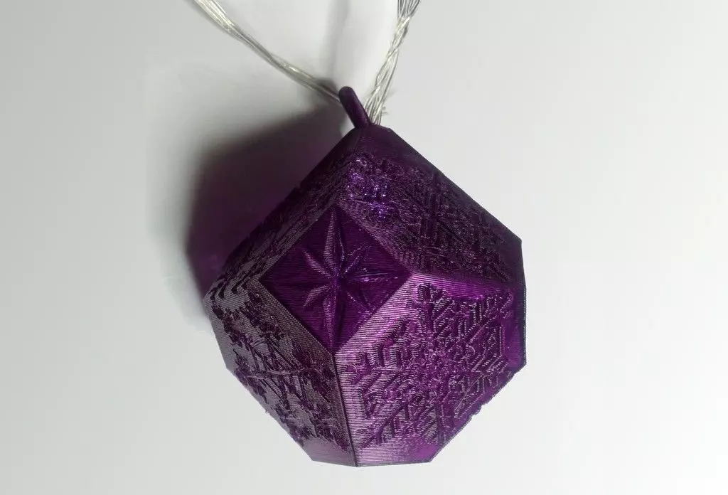 Snowflake Bauble Free 3D print model