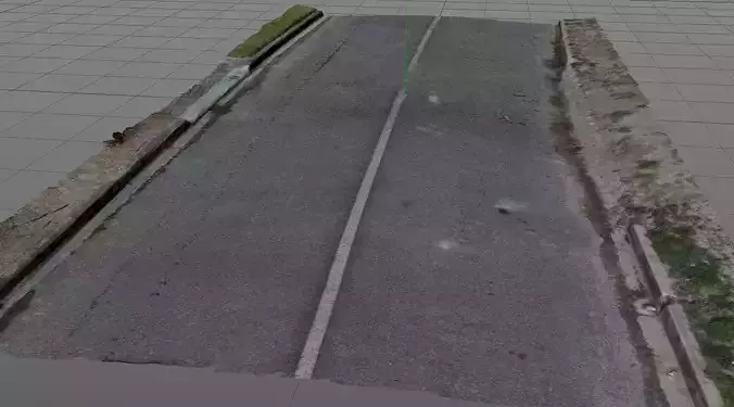 3D Scan - High Res Tarmac Road and Street 3D model
