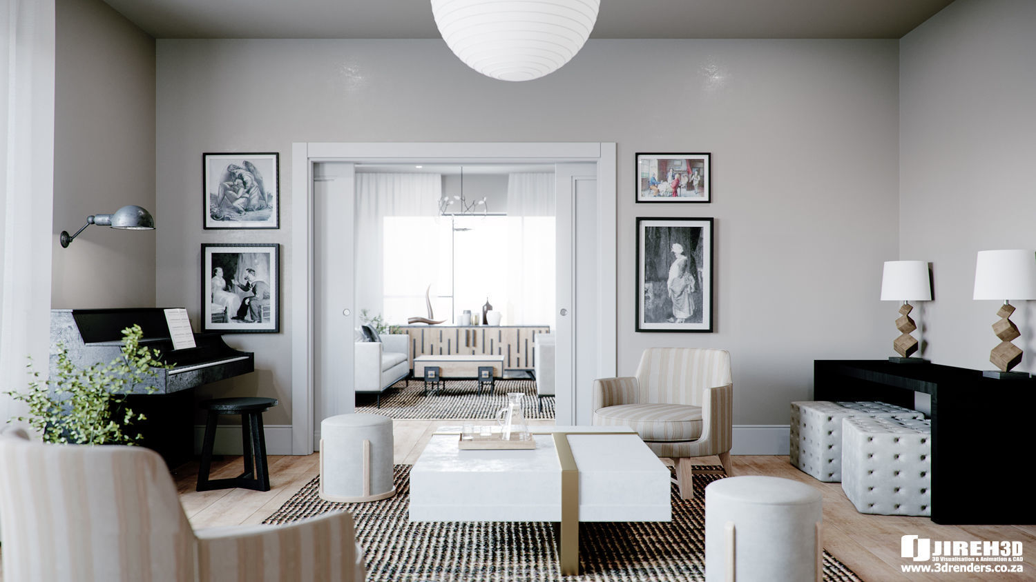 Corona - C4D Scene files - Living Room 3 Interior 3D model_1