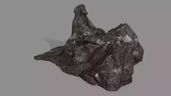 Jesus rock Low-poly 3D model