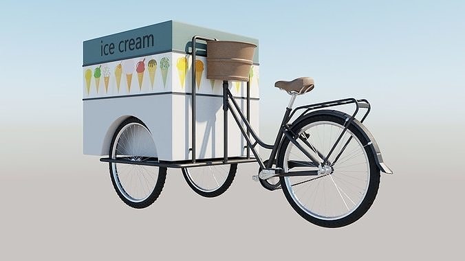 Traditional Three-wheeled Tricycle 3D model