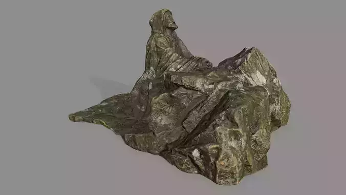 Jesus lord of rings statue Low-poly 3D model