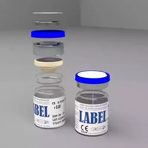 little bottle corona  medicine solition bottle vaccine covid 19