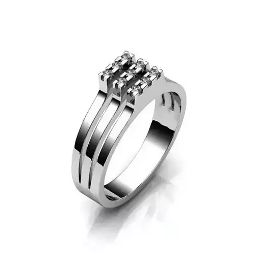 Silver Ring With Diamonds 37
