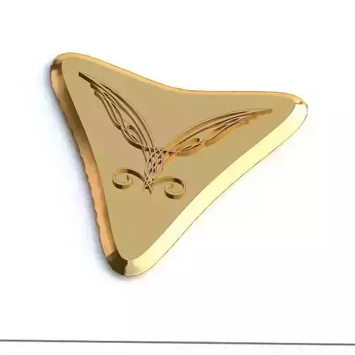 Triangle Shaped Gold Pendant