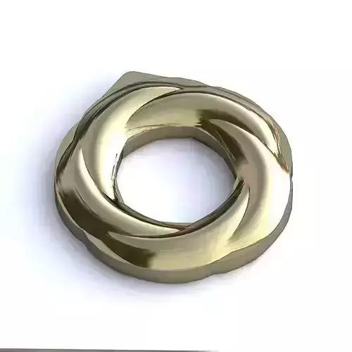 Flower Shaped White Gold Pendant 3D print model