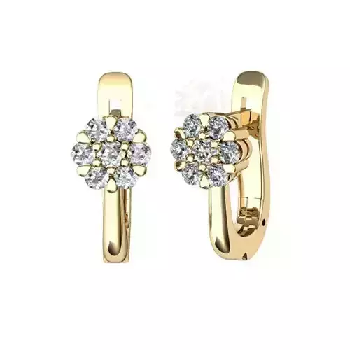 Gold Earrings With Diamonds 152