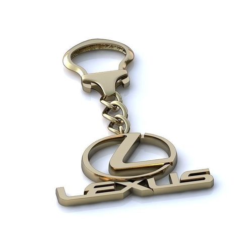 Lexus Logo White Gold Pendant 3D print model
