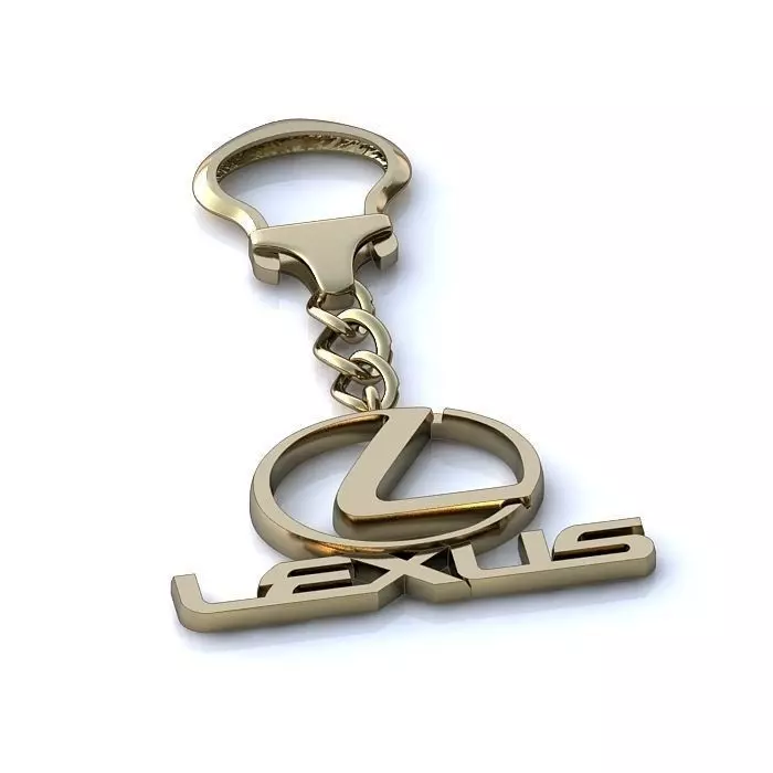 Lexus Logo White Gold Pendant 3D print model