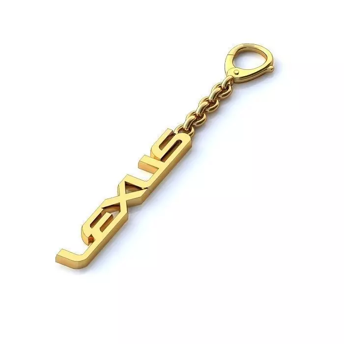 Lexus Logo Gold Pendant 3D print model