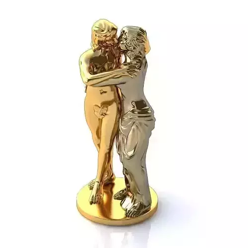 Angel Shaped Gold Pendant 1 3D print model
