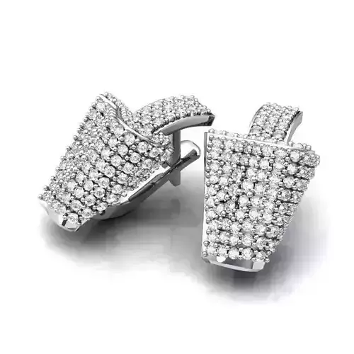 Silver Earrings With Diamonds 9