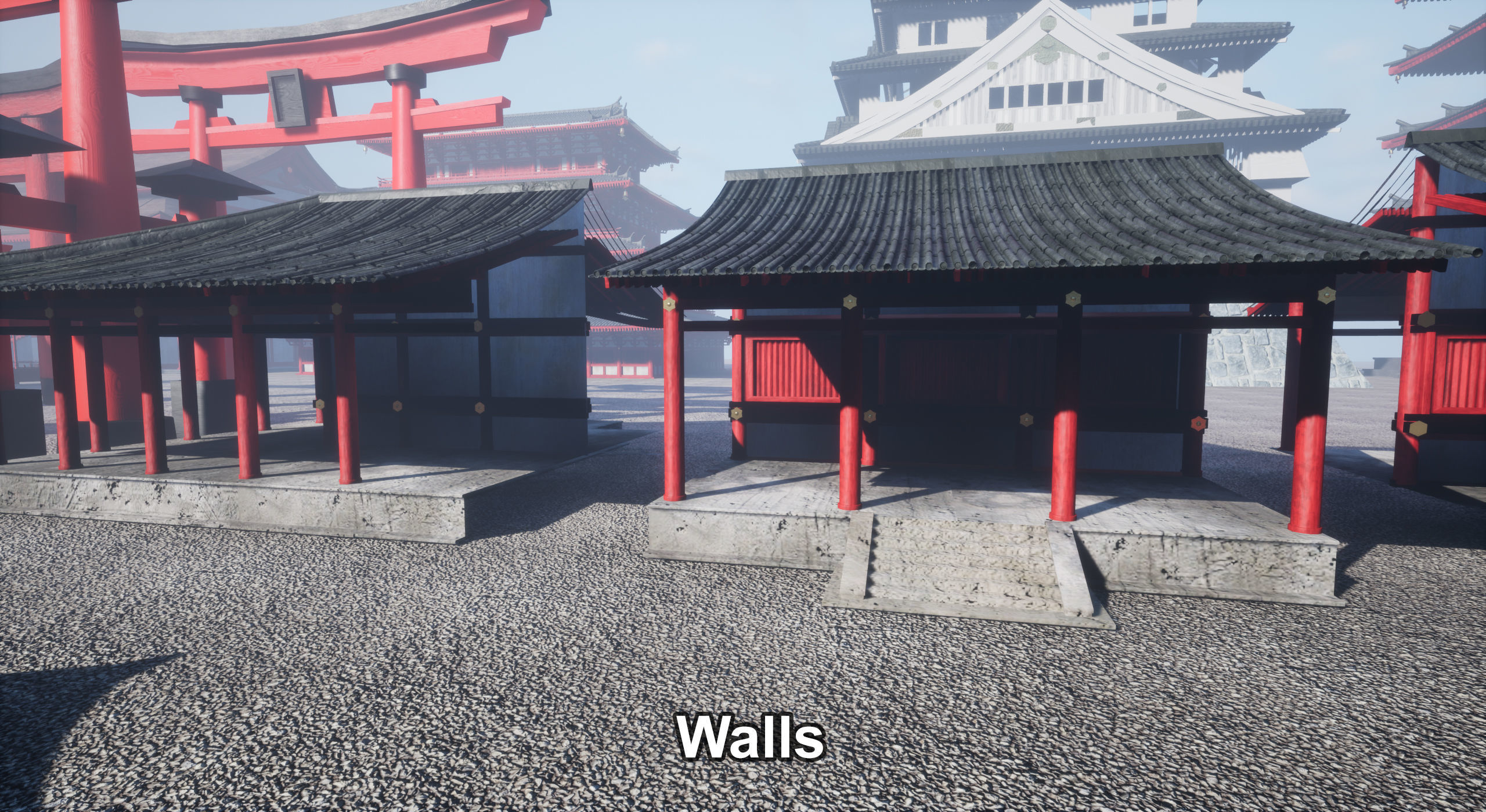 Samurai Warlord and Japanese Architecture Bundle  Low-poly 3D model_84