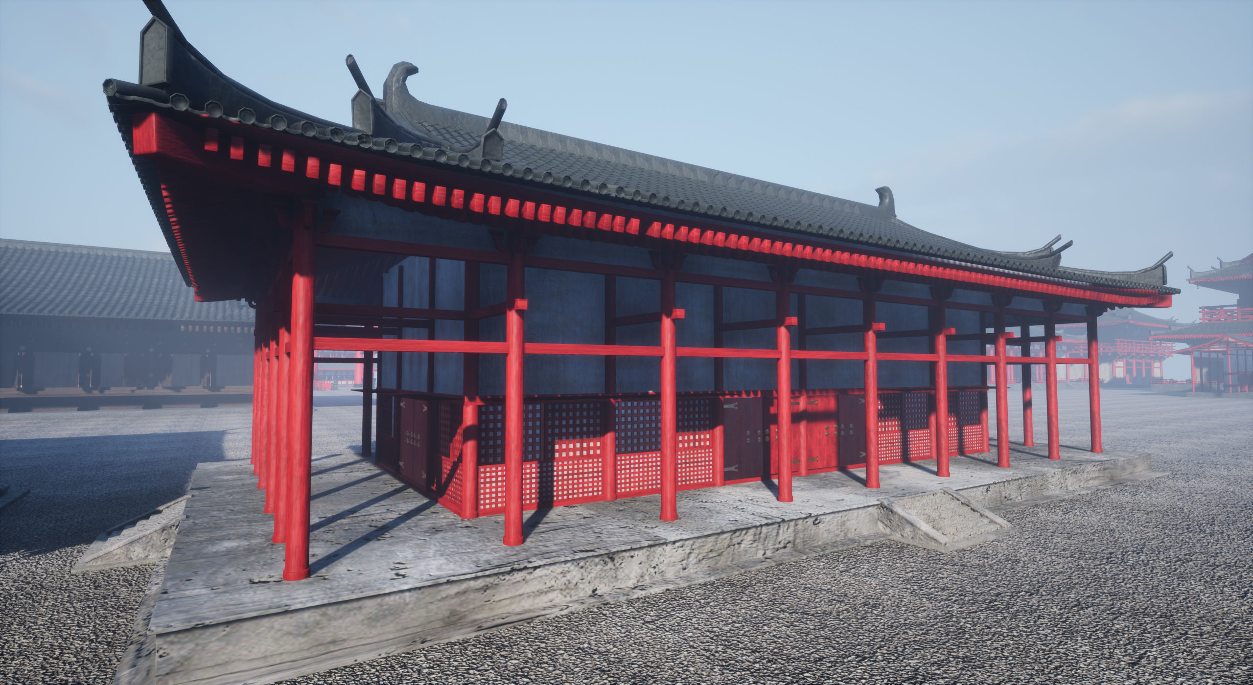 Samurai Warlord and Japanese Architecture Bundle  Low-poly 3D model_71