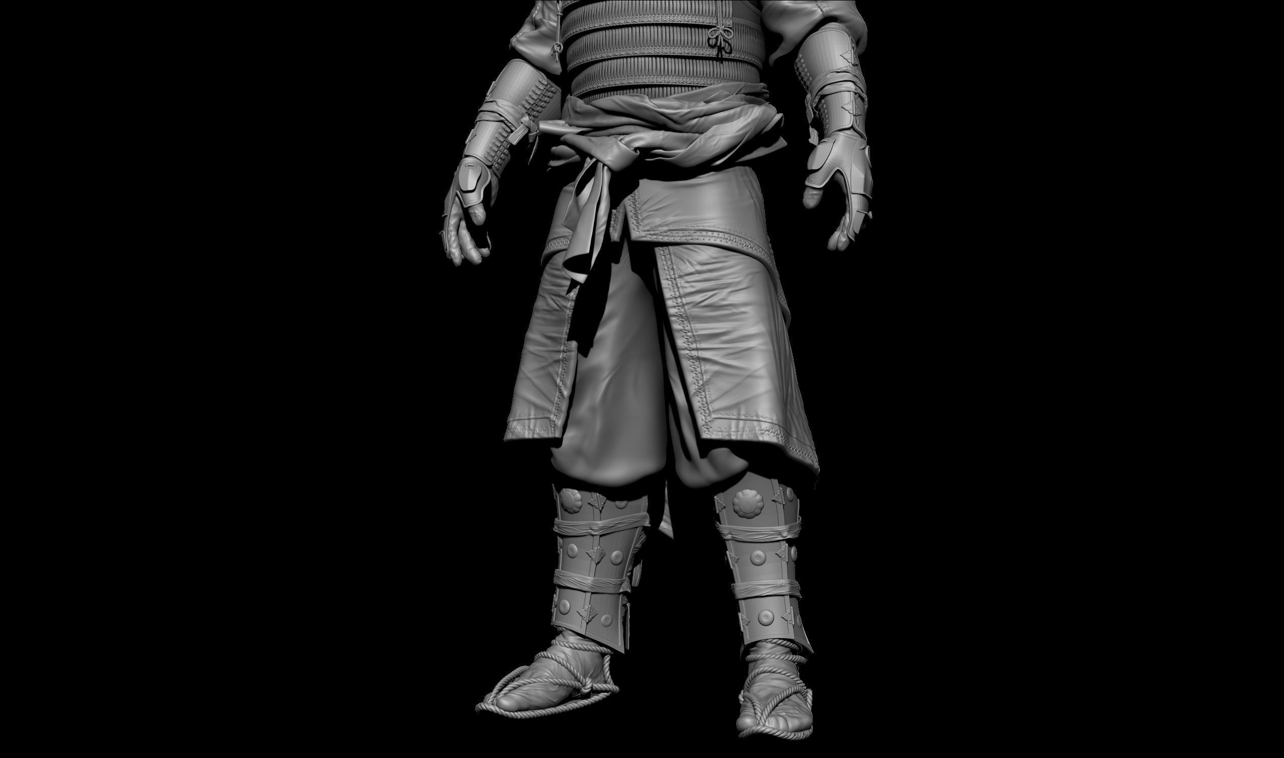 Samurai Warlord and Japanese Architecture Bundle  Low-poly 3D model_30