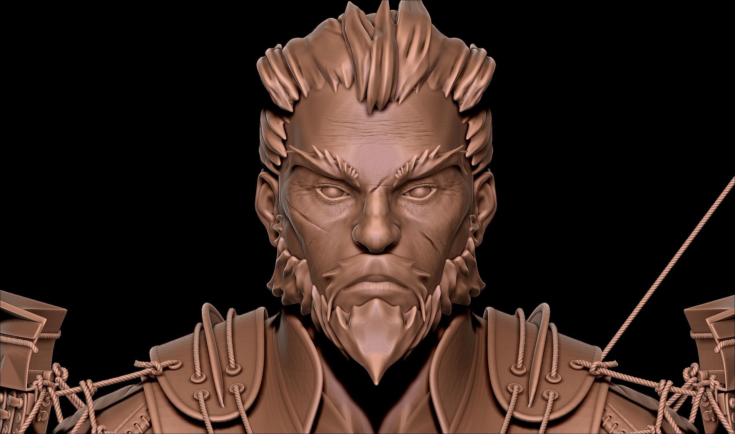 Samurai Warlord and Japanese Architecture Bundle  Low-poly 3D model_26