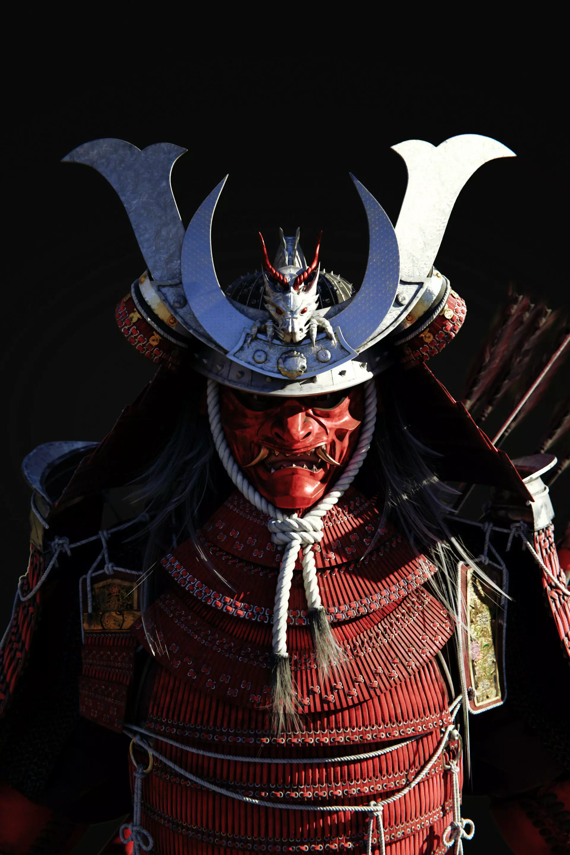 Samurai Warlord and Japanese Architecture Bundle  Low-poly 3D model_0
