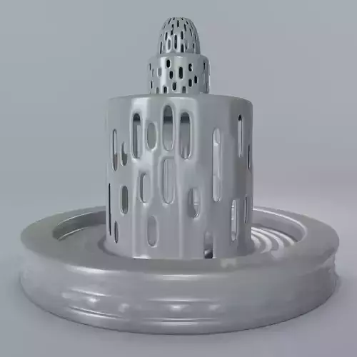 Fountain with holes in it