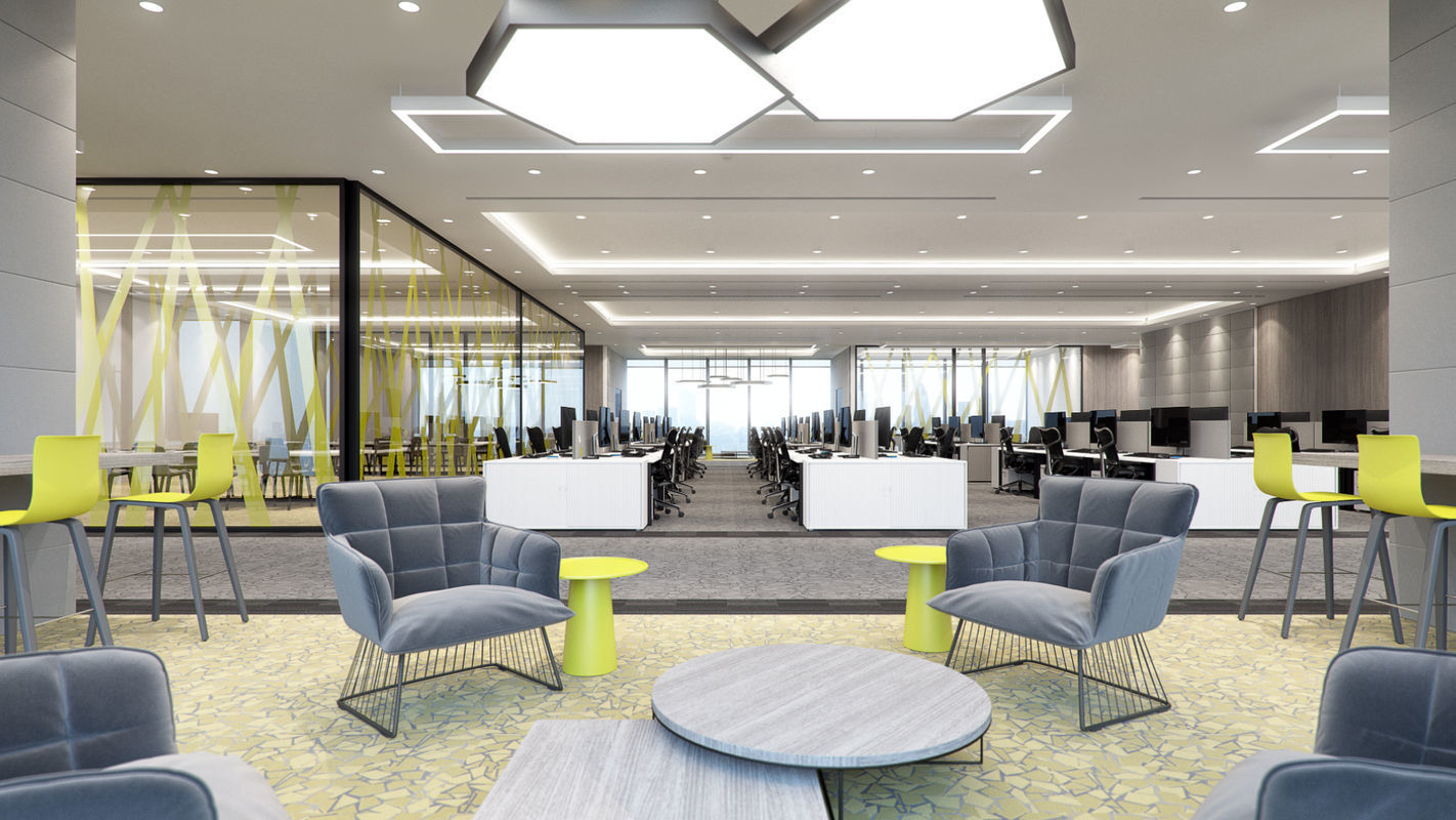 VRay - C4D files - Office Space Interior 3D model 3D model_3