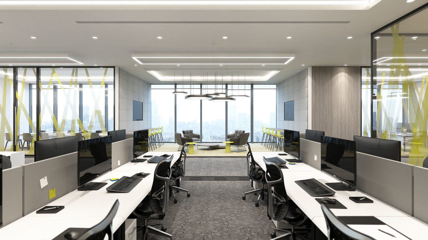 VRay - C4D files - Office Space Interior 3D model 3D model_1