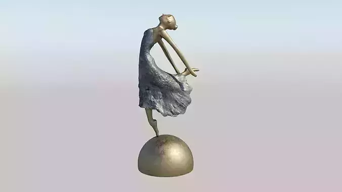 Statue of a dancing lady balerina