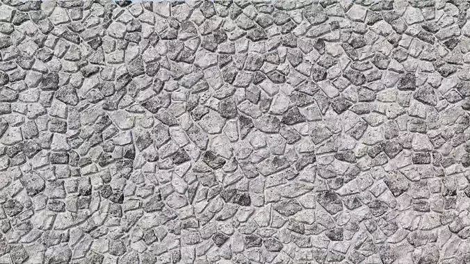 Natural Grey Granite Stone Wall 3D Model Texture 3D model