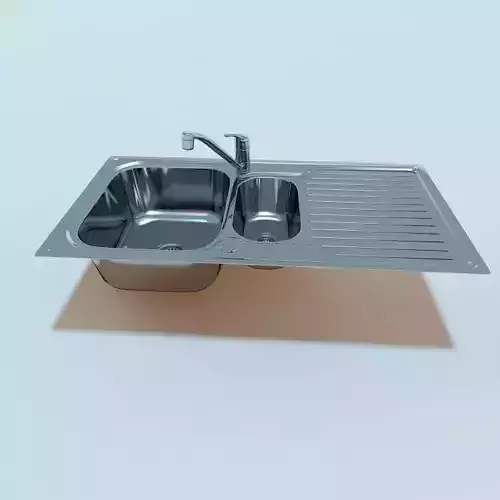 Kitchen Sink with Mixer Tap 3D model