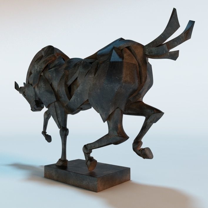 Horse Statue 3D model_3