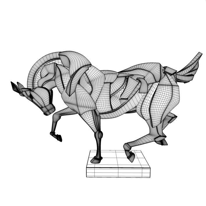 Horse Statue 3D model_5