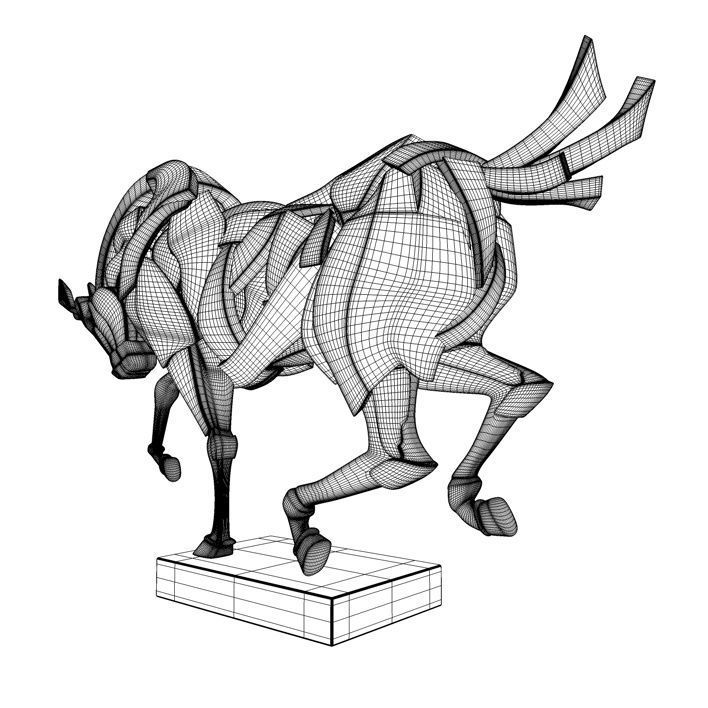 Horse Statue 3D model_9