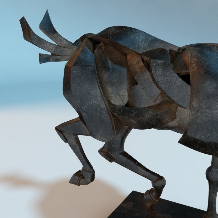 Horse Statue 3D model_4