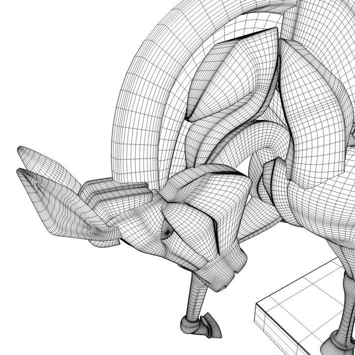 Horse Statue 3D model_6