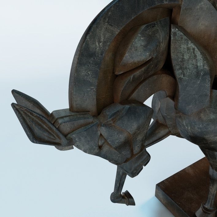 Horse Statue 3D model_1